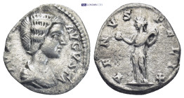 Julia Domna (193-217), AR denarius (Silver, 17,8 mm, 2,94 g). Rome, under Septimius Severus and Caracalla, 198-200. Obv: IVLIA - AVGVSTA, draped bust ...