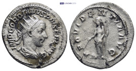 Gordian III (238-244), Antoninianus, Rome, AD 243-244; AR (23mm, 2,75 g); IMP GORDIANVS PIVS FEL AVG, radiate, draped and cuirassed bust r., Rv. PROVI...