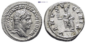 Caracalla AD 198-217. Struck AD 217. Denarius (2.8 Gr. 19mm.) 
Laureate head of Caracalla to right 
Rev. Venus standing facing, her head turned left, ...