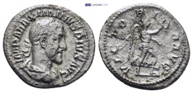 Maximinus I Thrax AR Denarius Rome. (2.1 Gr. 20mm.)
Laureate, draped and cuirassed bust right, seen from behind. 
Rev. Victory advancing right, holdin...