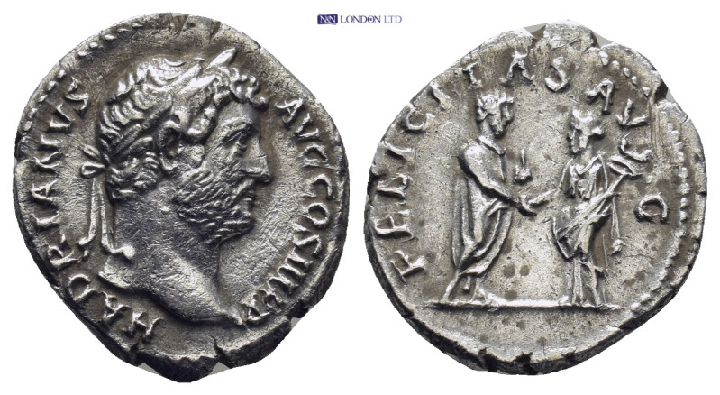 Hadrian, 117-138. Denarius (2.74 Gr. 18mm.) 
 Bare-headed and draped bust of Had...