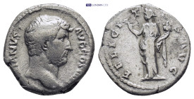 Hadrian (117-138). Denarius (2.9 Gr. 17mm.)
Laureate head to right. 
Rev. Felicitas standing left, holding caduceus and branch.
