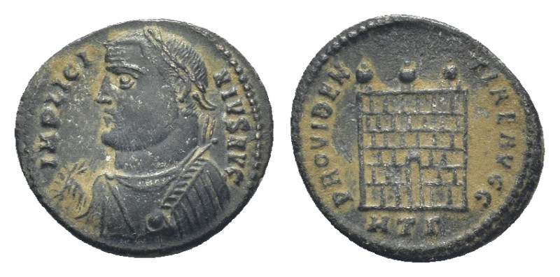 Licinius I (308-324). Æ Follis (20mm, 3.2 g). Heraclea, 316-7. Laureate bust l.,...