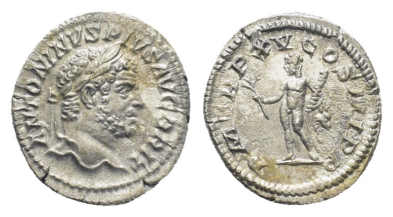 Caracalla (198-217 AD). Rome AR Denarius (19mm 3.0 g) Obv: ANTONINVS PIVS AVG BR...