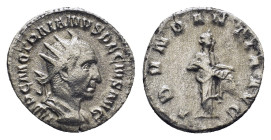 Trajan Decius (249-251). AR antoninianus (Silver, 3.6g, 21mm) Rome Obv: IMP C M Q TRAIANVS DECIVS AVG, Bust of Trajan Decius, radiate, draped, cuirass...
