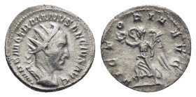 TRAJAN DECIUS, (A.D. 249-251), silver antoninianus, Rome mint, issued 250, (21mm, 3.6 g), obv. radiate draped bust to right, around IMP C M Q TRAIANVS...