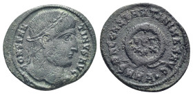Constantine I. A.D. 307/10-337. Æ follis (20mm, 2.46 g). Heraclea, A.D. 324. CONSTAN-TINVS AVG, laureate head of Constantine I right / D N CONSTANTINI...