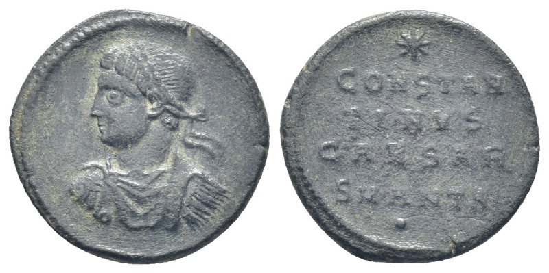 Constantine I Æ Nummus. (18m, 2.0 g) Antioch, AD 324-325. Laureate head right / ...
