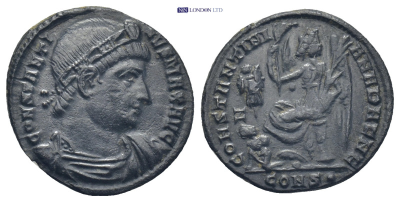 Constantine I, 307-337 AD. Æ Follis, (18mm, 2.6 g) Constantinople mint, struck 3...