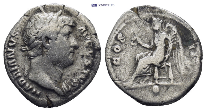 Hadrian, (A.D. 117-138), Denarius, Rome (2.91 Gr. 18mm.)
Laureate head to right ...