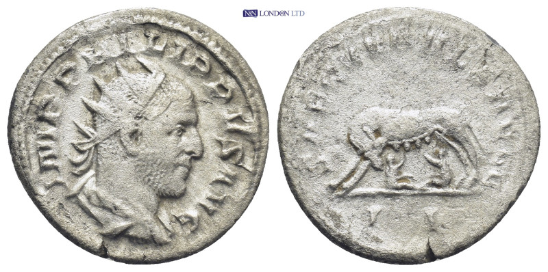 Philip I, 244-249. Antoninianus (4.29 Gr. 22mm.)
Radiate, draped and cuirassed b...