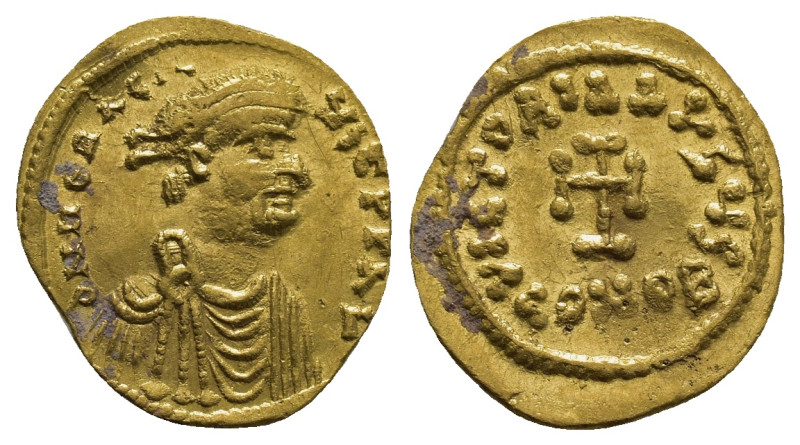 Heraclius (610-641). AV Tremissis (15mm, 1.47 g), Constantinopolis. Obv. dN hERA...