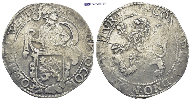 Netherlands AR Lion Taler. Holland, 1576. (26.55 Gr. 41mm.) MO NO ARG ORDIN HOL,...