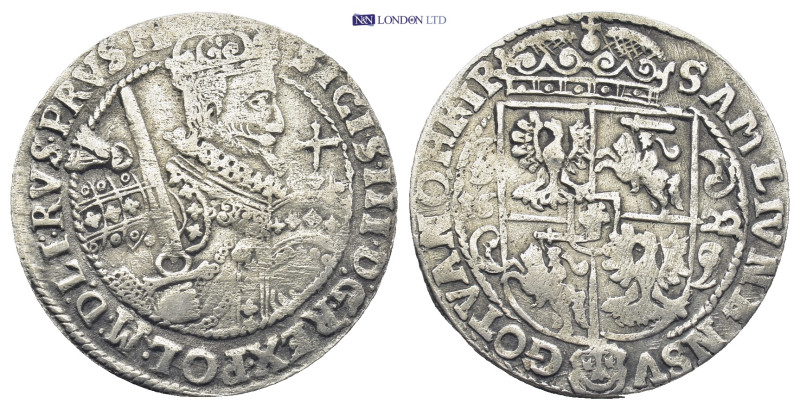 POLAND. Sigismund III Vasa (1587-1632). Bydgoszcz (Bromberg). AR Ort 1622 (29mm ...