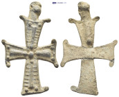 Lead cross amulet (42mm, 5.4 g)