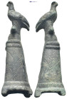 Roman eagle statuette on pyramid. Bronze eagle figurine on a pyramidal base. (83mm, 77.0 g)