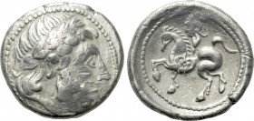 EASTERN EUROPE. Imitations of Philip II of Macedon (2nd-1st centuries BC). Tetradrachm. "Dachreiter" type.