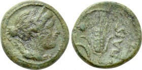 LUCANIA. Paestum (Poseidonia). Second Punic War (218-201). Ae Uncia.