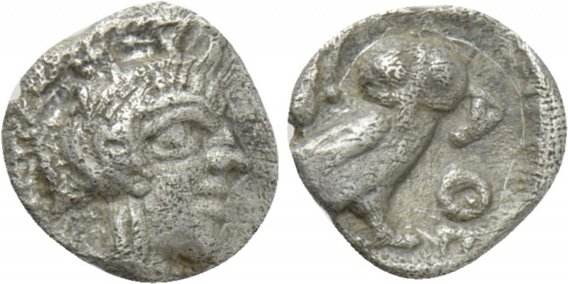ATTICA. Athens. Hemiobol (Circa 454-404 BC). 

Obv: Helmeted head of Athena ri...