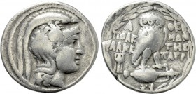 ATTICA. Athens. Tetradrachm (125/4 BC). New Style Coinage. Polemon, Alketes and Patro-, magistrates.