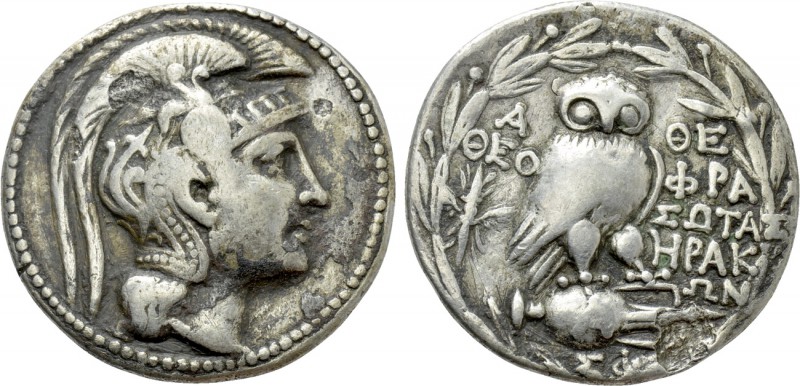 ATTICA. Athens. Tetradrachm (130/29 BC). New Style Coinage. Theophra, Sotas and ...