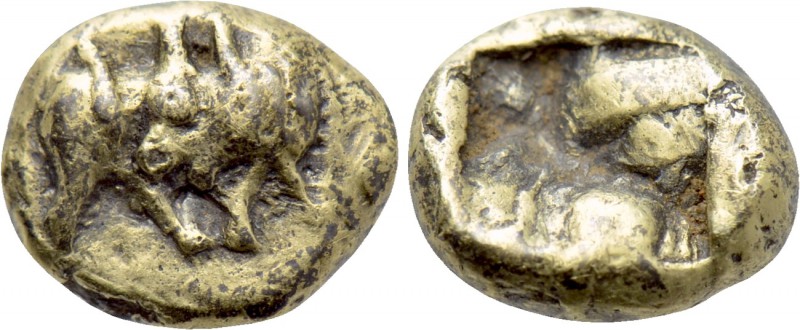 ASIA MINOR. Uncertain. Fourrée 1/24 Stater (Circa 6th century BC). 

Obv: Bull...