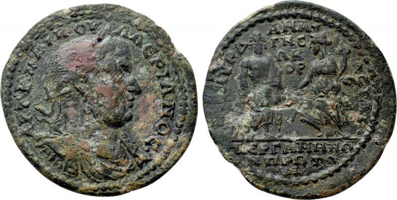 MYSIA. Pergamum. Valerian I (253-260). Ae Medallion. Aur. Damas, strategos.

O...