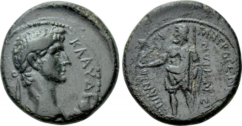 PHRYGIA. Aezanis. Claudius (41-54). Ae. Antiochos Metrogenes, magistrate. 

Ob...