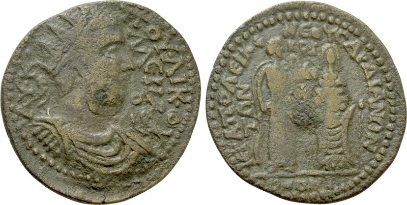 PHRYGIA. Hierapolis. Valerian I (253-260). Ae. Homonoia issue with Sardis. 

O...