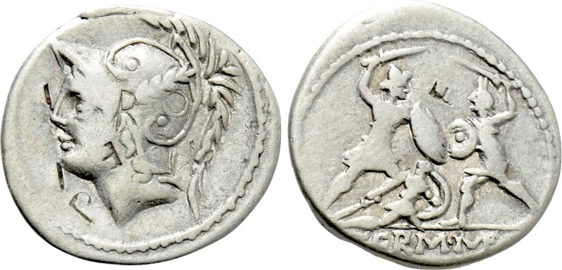 Q. THERMUS M.F. Denarius (103 BC). Rome. 

Obv: Helmeted head of Mars left.
R...