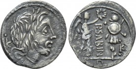 P. SABINUS. Quinarius (99 BC). Rome.