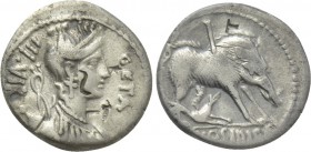 C. HOSIDIUS C.F. GETA. Denarius (64 BC). Rome.