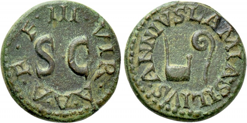 AUGUSTUS (27 BC-14 AD). Quadrans. Rome. Lamia, Silius and Annius, moneyers. 

...