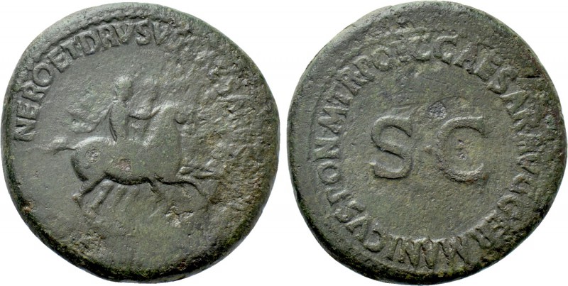 NERO & DRUSUS CAESARES (Died 31 and 33, respectively). Dupondius. Rome. Struck u...