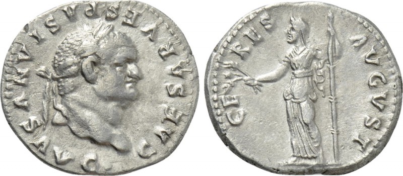 VESPASIAN (69-79). Denarius. Rome. 

Obv: CAESAR VESPASIANVS AVG. 
Laureate h...
