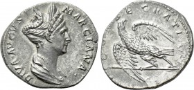 DIVA MARCIANA (Died 112/4). Denarius. Rome. Struck under Trajan.