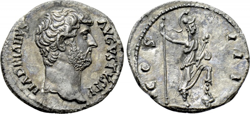 HADRIAN (117-138). Denarius. Rome. 

Obv: HADRIANVS AVGVSTVS P P. 
Bare head ...