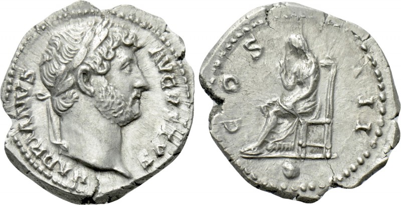HADRIAN (117-138). Denarius. Rome. 

Obv: HADRIANVS AVGVSTVS. 
Laureate head ...