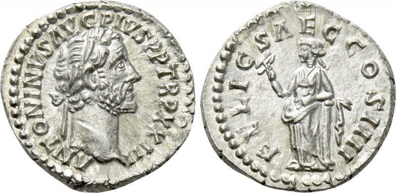 ANTONINUS PIUS (138-161). Denarius. Rome.

Obv: ANTONINVS AVG PIVS P P TR P XX...