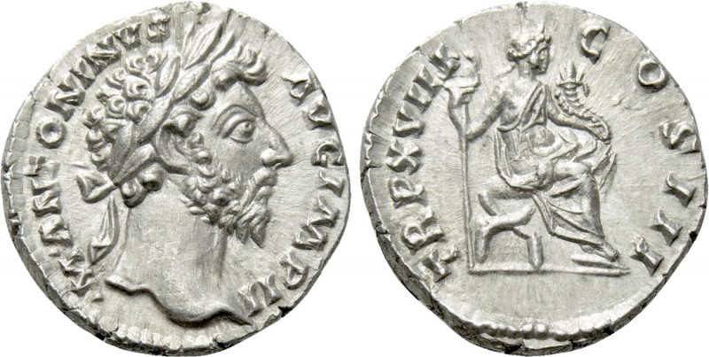 MARCUS AURELIUS (161-180). Denarius. Rome. 

Obv: M ANTONINVS AVG IMP II. 
La...