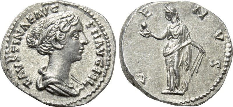 FAUSTINA II (Augusta, 147-175). Denarius. Rome. 

Obv: FAVSTINAE AVG PII AVG F...
