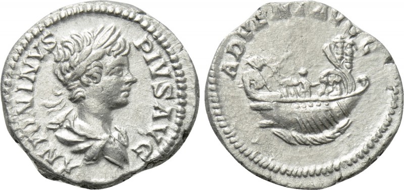 CARACALLA (198-217). Denarius. Rome. 

Obv: ANTONINVS PIVS AVG. 
Laureate and...