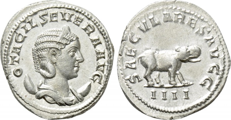 OTACILIA SEVERA (Augusta 244-249). Antoninianus. Rome. Saecular Games/1000th Ann...