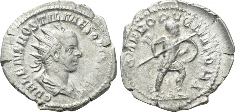 HOSTILIAN (Caesar, 250-251). Antoninianus. Rome. 

Obv: C VALENS HOSTIL MES QV...