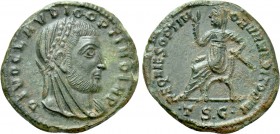 DIVUS CLAUDIUS II GOTHICUS (Died 270). Fractional Follis. Thessalonica. Struck under Constantine I the Great.
