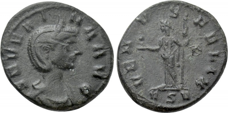 SEVERINA (Augusta, 270-275). Denarius. Rome. 

Obv: SEVERINA AVG. 
Draped bus...