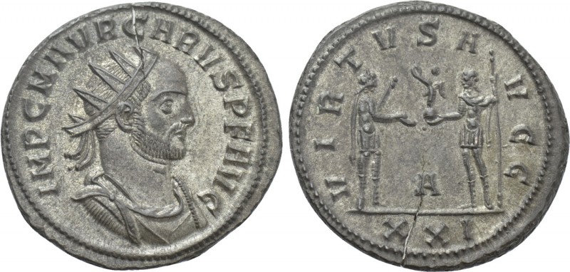 CARUS (282-283). Antoninianus. Siscia. 

Obv: IMP C M AVR CARVS P F AVG. 
Rad...
