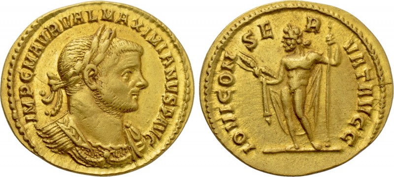 MAXIMIANUS HERCULIUS (First reign, 286-305). GOLD Aureus. Rome.

Obv: IMP C M ...