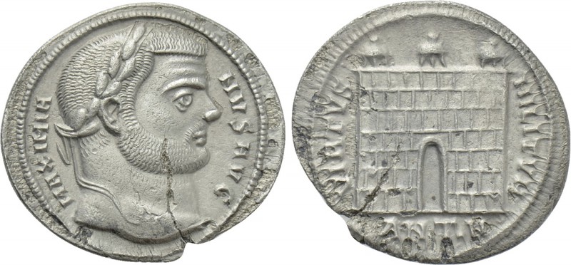 MAXIMIANUS HERCULIUS (286-305). Argenteus. Antioch. 

Obv: MAXIMINVS AVG. 
La...