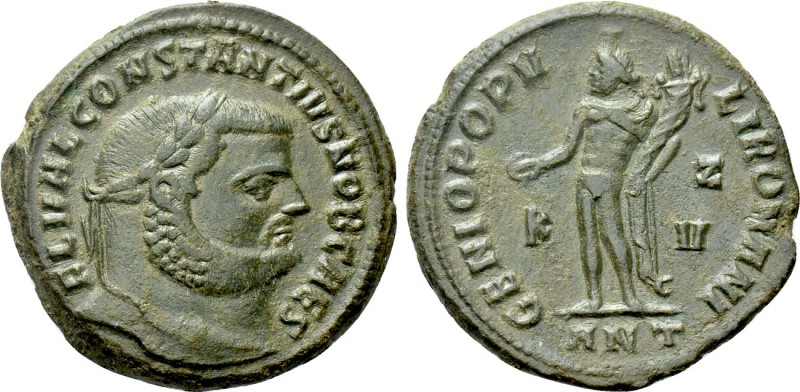 CONSTANTIUS I (Caesar, 293-305). Follis. Antioch. 

Obv: FL VAL CONSTANTIVS NO...